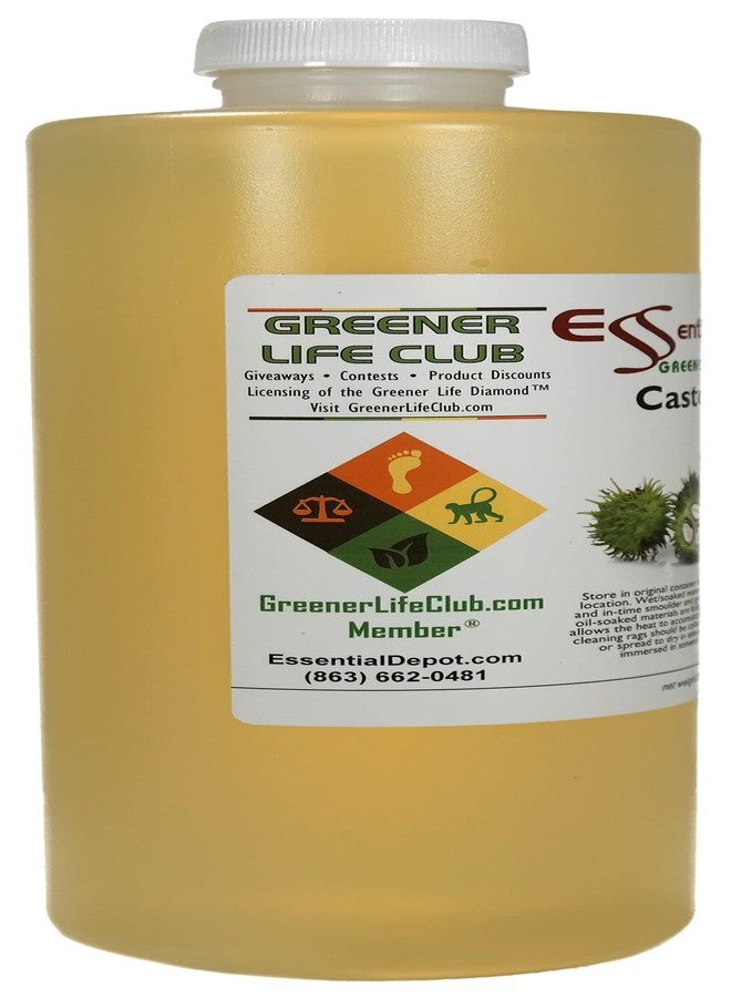 Essential Depot Castor Oil - 1 Quart - 32 oz - Food Grade - Safety Sealed HDPE Container with Resealable Cap - 100% Pure and Natural for Hair, Skin, Massage, and Cooking - Image 2